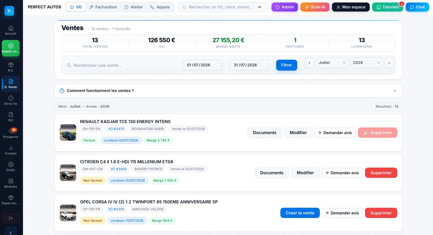 Demande d'avis Google dans GestionVO