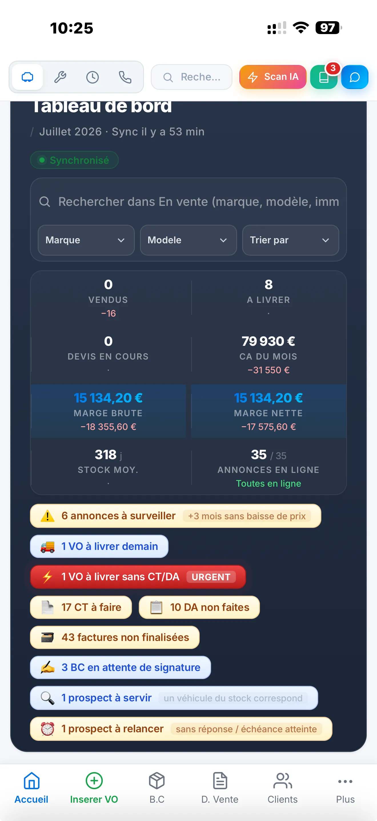 GestionVO sur mobile, simple d'utilisation